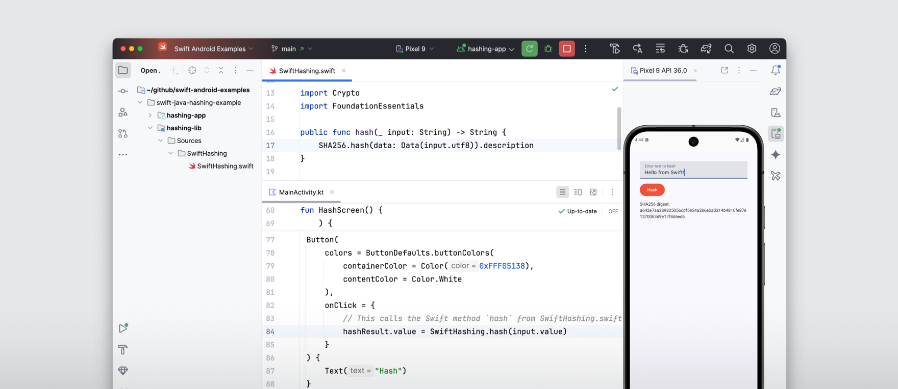 swift interoperability android
